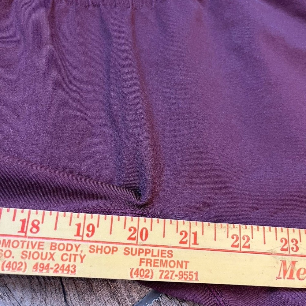 JoyLab Leggings Burgundy High Waisted Seamless Ribbed‎ Waistband Womens Large - Picture 7 of 7